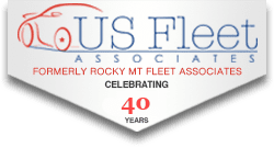 Logo celebrating 40 years of US Fleet Associates, formerly Rocky MT Fleet Associates